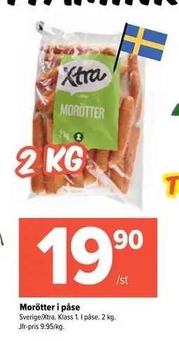 Coop Extra Morötter i påse, SEK 19.9 erbjuda