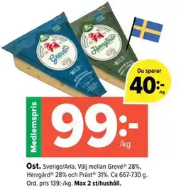 Coop Extra Ost., Medlemspris erbjuda