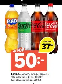 Coop Extra Läsk., SEK 50 erbjuda