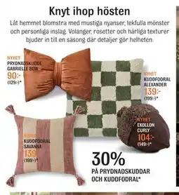 Mio 30% PÅ PRYDNADSKUDDAR OCH KUDDFODRAL erbjuda