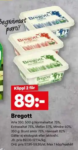 City Gross Bregott, SEK 89 erbjuda