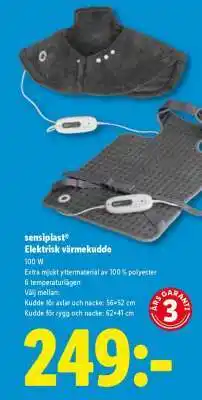 Lidl sensiplast Elektrisk värmekudde erbjuda
