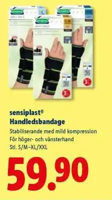Lidl sensiplast Handledsbandage erbjuda
