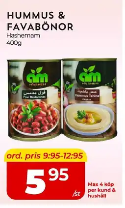 Matrix Butikerna Hummus & favabönor hashemam erbjuda