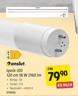 Jula Lysrör LED 120 cm 18 W 2160 lm, SEK 79.9 erbjuda