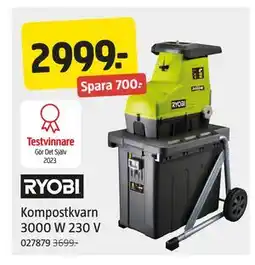 Jula Kompostkvarn 3000 W 230 V, SEK 2999 erbjuda