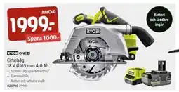 Jula Cirkelsåg 18 V Ø165 mm 4,0 Ah, Medlemspris erbjuda