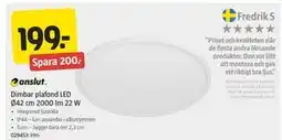 Jula Dimbar plafond LED Ø42 cm 2000 lm 22 W, SEK 199 erbjuda