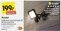 Jula Strålkastare med rörelsevakt LED 1650 lm 20 W IP54 5,5x20,7x18,3x5,5 cm, SEK 199 erbjuda