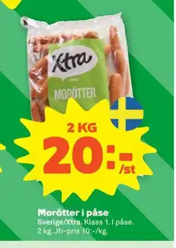 Stora Coop Morötter i påse, SEK 20 erbjuda