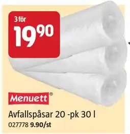 Jula Avfallspåsar 20 -pk 30 l, SEK 19.9 erbjuda
