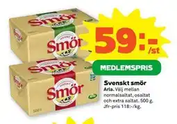 Stora Coop Svenskt smör, Medlemspris erbjuda