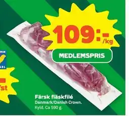 Stora Coop Färsk fläskfilé, Medlemspris erbjuda