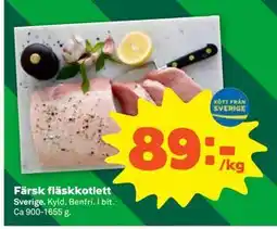 Stora Coop Färsk fläskkotlett, SEK 89 erbjuda