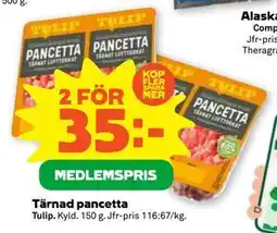 Stora Coop Tärnad pancetta, Medlemspris erbjuda