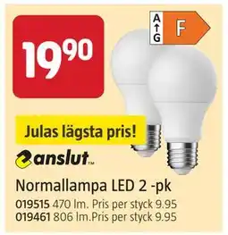 Jula Normallampa LED 2 -pk, SEK 19.9 erbjuda