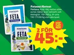Stora Coop Fetaost/Getost, SEK 45 erbjuda