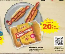 Stora Coop Korvbröd 8-pack, SEK 20 erbjuda