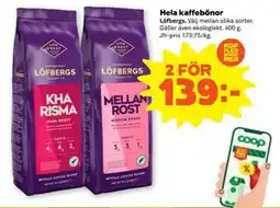 Stora Coop Hela kaffebönor, SEK 139 erbjuda