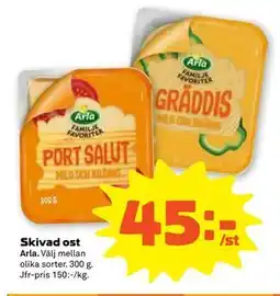 Stora Coop Skivad ost, SEK 45 erbjuda
