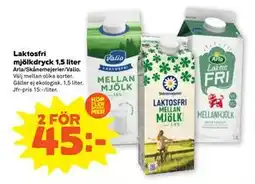 Stora Coop Laktosfri mjölkdryck 1,5 liter, SEK 45 erbjuda