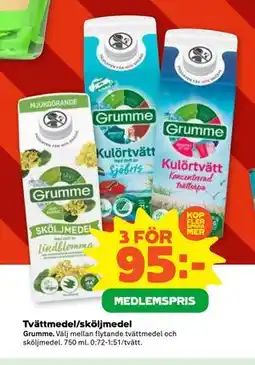 Stora Coop Tvättmedel/sköljmedel, Medlemspris erbjuda