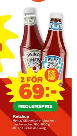 Stora Coop Ketchup, Medlemspris erbjuda