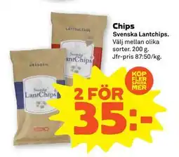 Stora Coop Chips, SEK 35 erbjuda