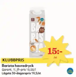 Hemköp Barista havredryck erbjuda