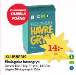 Hemköp Ekologiska havregryn erbjuda