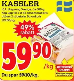 ICA Kvantum KASSLER erbjuda