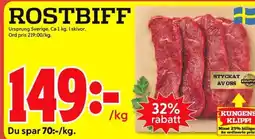 ICA Kvantum ROSTBIFF erbjuda