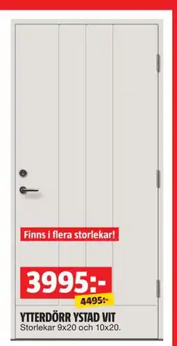 Bauhaus YTTERDÖRR YSTAD VIT, SEK 3995 erbjuda