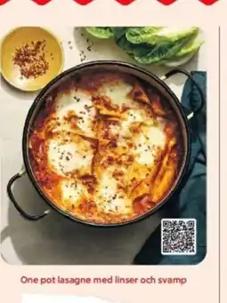 ICA Kvantum One pot lasagne med linser och svamp erbjuda