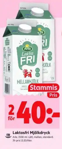 ICA Kvantum Laktosfri Mjölkdryck erbjuda