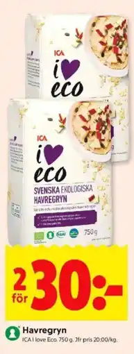 ICA Kvantum Havregryn erbjuda
