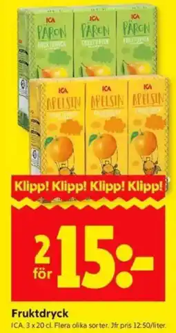 ICA Kvantum Fruktdryck erbjuda