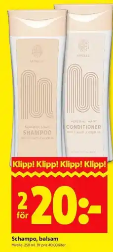 ICA Kvantum Schampo, balsam erbjuda