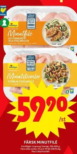 ICA Supermarket FÄRSK MINUTFILÉ erbjuda