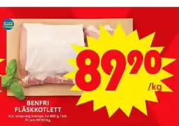 ICA Supermarket BENFRI FLÄSKKOTLETT erbjuda
