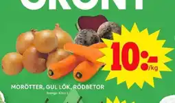 ICA Supermarket MORÖTTER, GUL LÖK, RÖDBETOR erbjuda