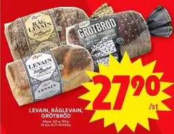 ICA Supermarket LEVAIN, RÅGLEVAIN, GRÖTBRÖD erbjuda