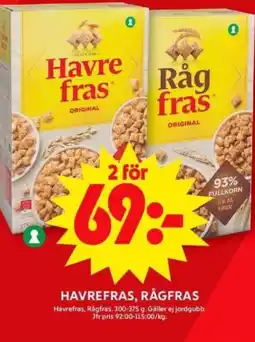 ICA Supermarket HAVREFRAS, RÅGFRAS erbjuda