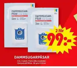 ICA Supermarket DAMMSUGARPÅSAR erbjuda
