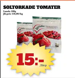 Bonum Matmarknad SOLTORKADE TOMATER erbjuda