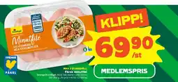 Coop Forum Sverige/Kronfågel. Kyld. Välj mellan olika sorter. 550-600 g. Jfr-pris 116:50-127:09/kg. Färsk minutfilé erbjuda