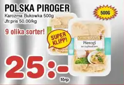 Nya Pulsen KARCZMA BUKOWKA Polska piroger erbjuda