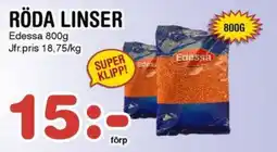 Nya Pulsen EDESSA Röda linser erbjuda