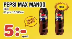 Nya Pulsen PEPSI Max mango erbjuda