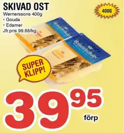 Nya Pulsen WERNERSSONS Skivad ost erbjuda